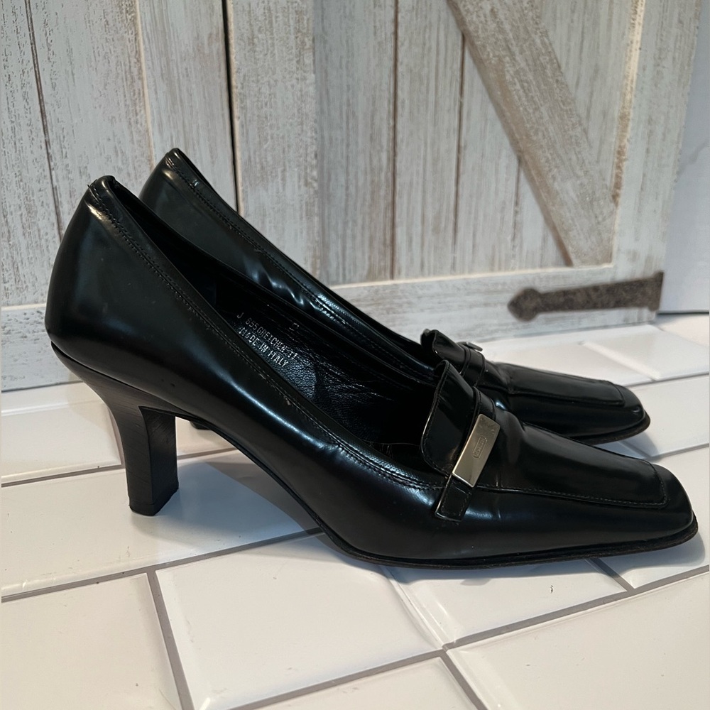 Coach Black Leather Heels